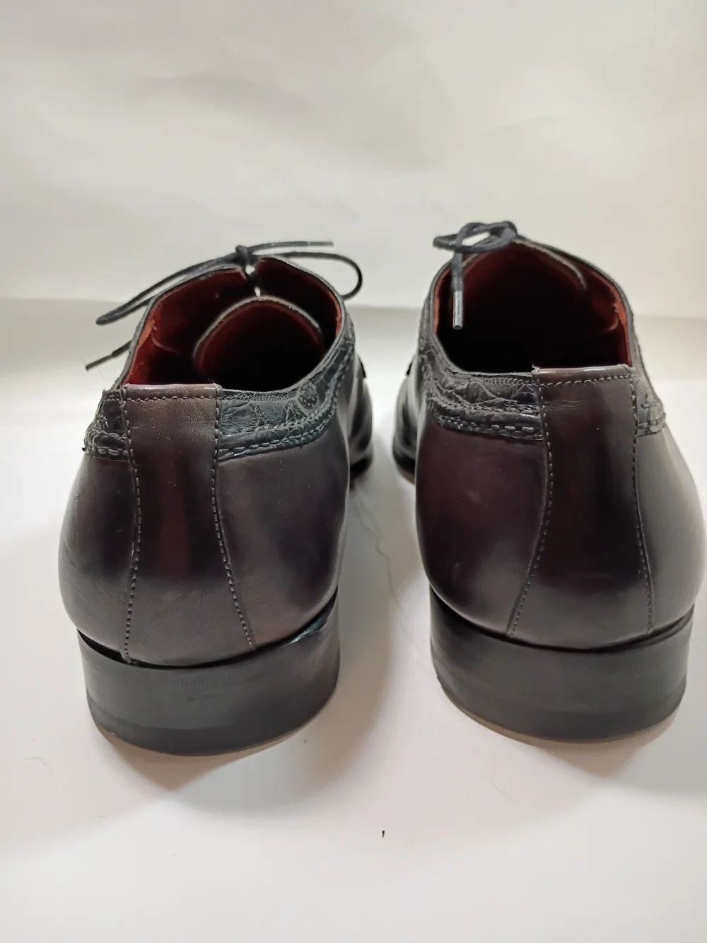 Magnanni Neiman Marcus Dark Brown Leather Lace-Up Oxfords Size 11 M